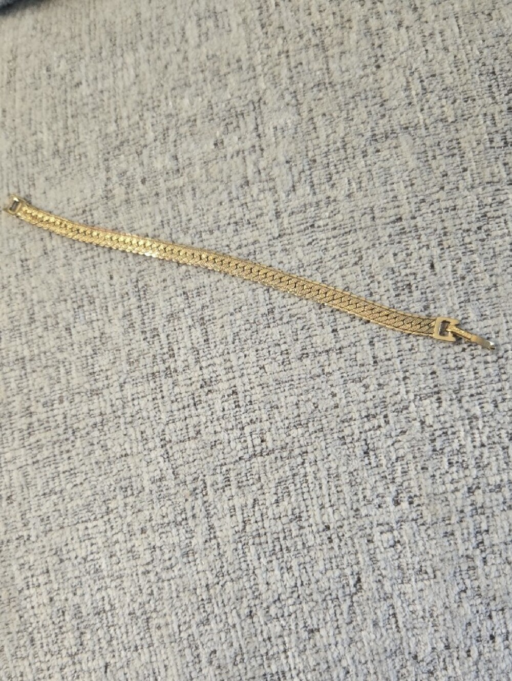 Monet Gold Tone Braided Link Bracelet 7" - Picture 3 of 6
